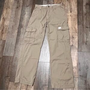 Vtg Levis Cargo Pants Y2K Mens 32x32 Beige‎ Khaki Loose Straight Baggy Wide Leg